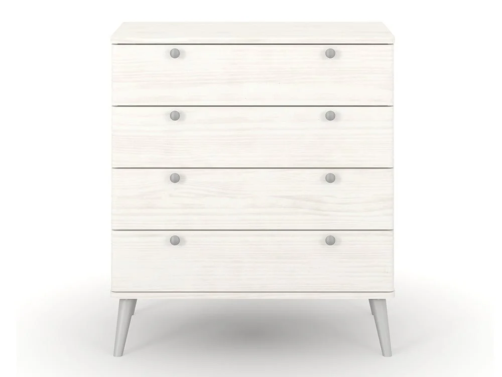 Core Core Augusta Curve White 4 Drawer Chest of Drawers