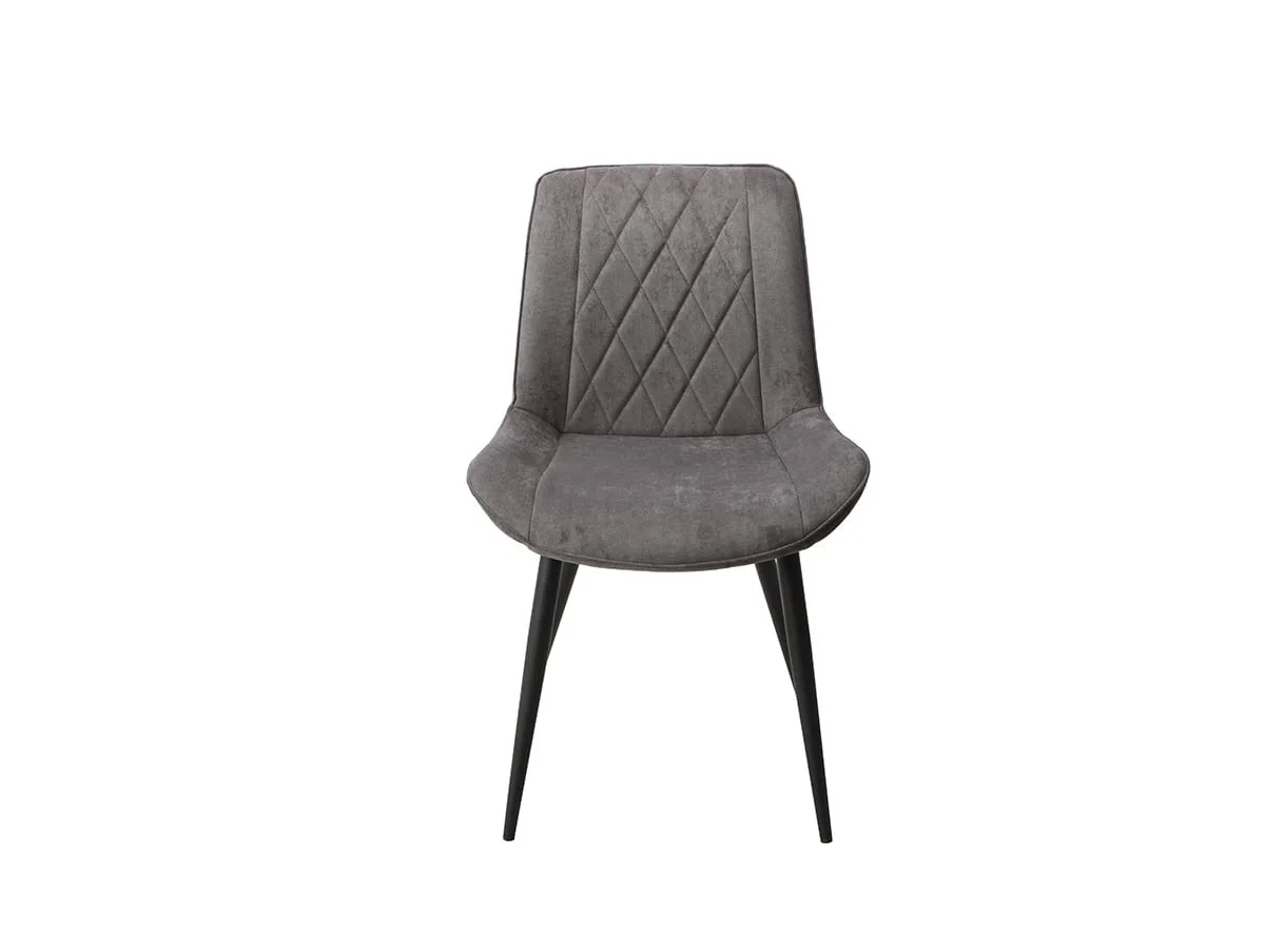 Core Products Core Aspen Diamond Stitch Set of 2 Grey Fabric Dining Chairs