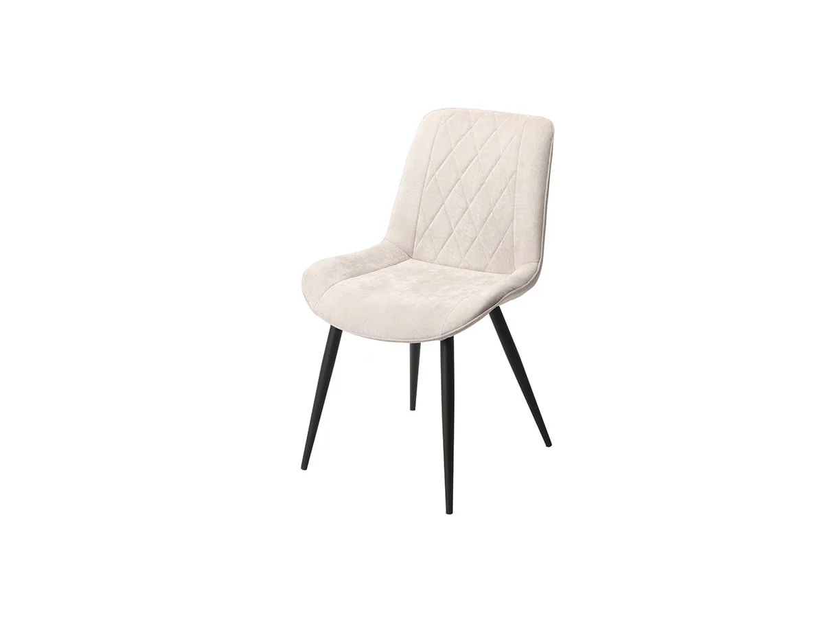 Core Core Aspen Diamond Stitch Set of 2 Natural Fabric Dining Chairs