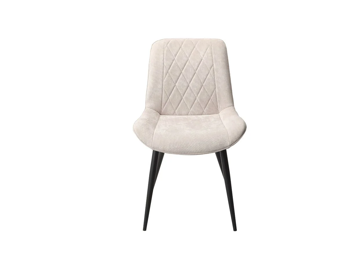 Core Core Aspen Diamond Stitch Set of 2 Natural Fabric Dining Chairs