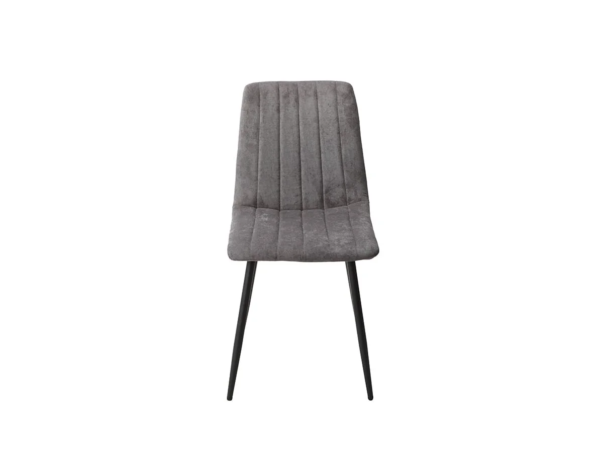 Core Core Aspen Straight Stitch Set of 2 Grey Cord Fabric Dining Chairs