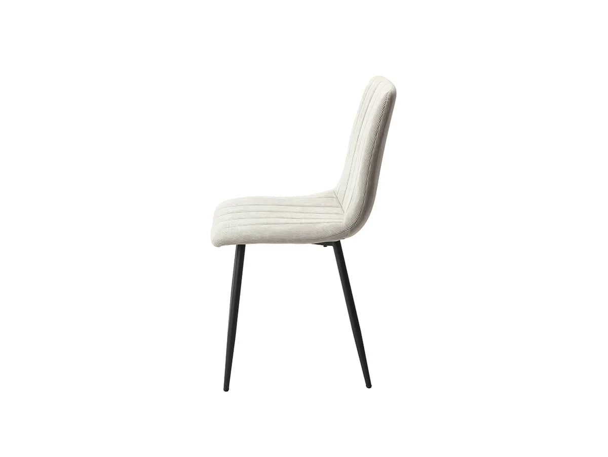 Core Core Aspen Straight Stitch Set of 2 Light Grey Cord Fabric Dining Chairs
