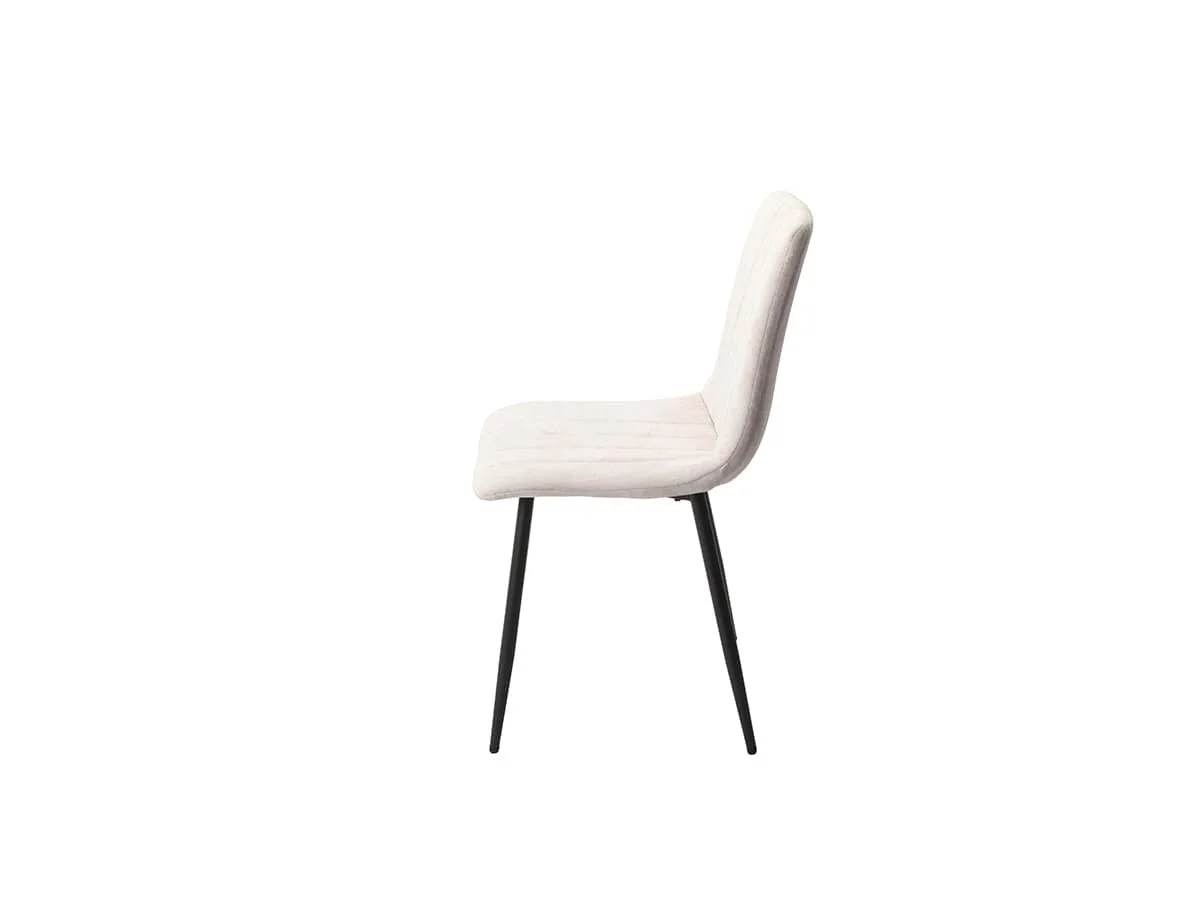 Core Core Aspen Straight Stitch Set of 2 Natural Cord Fabric Dining Chairs