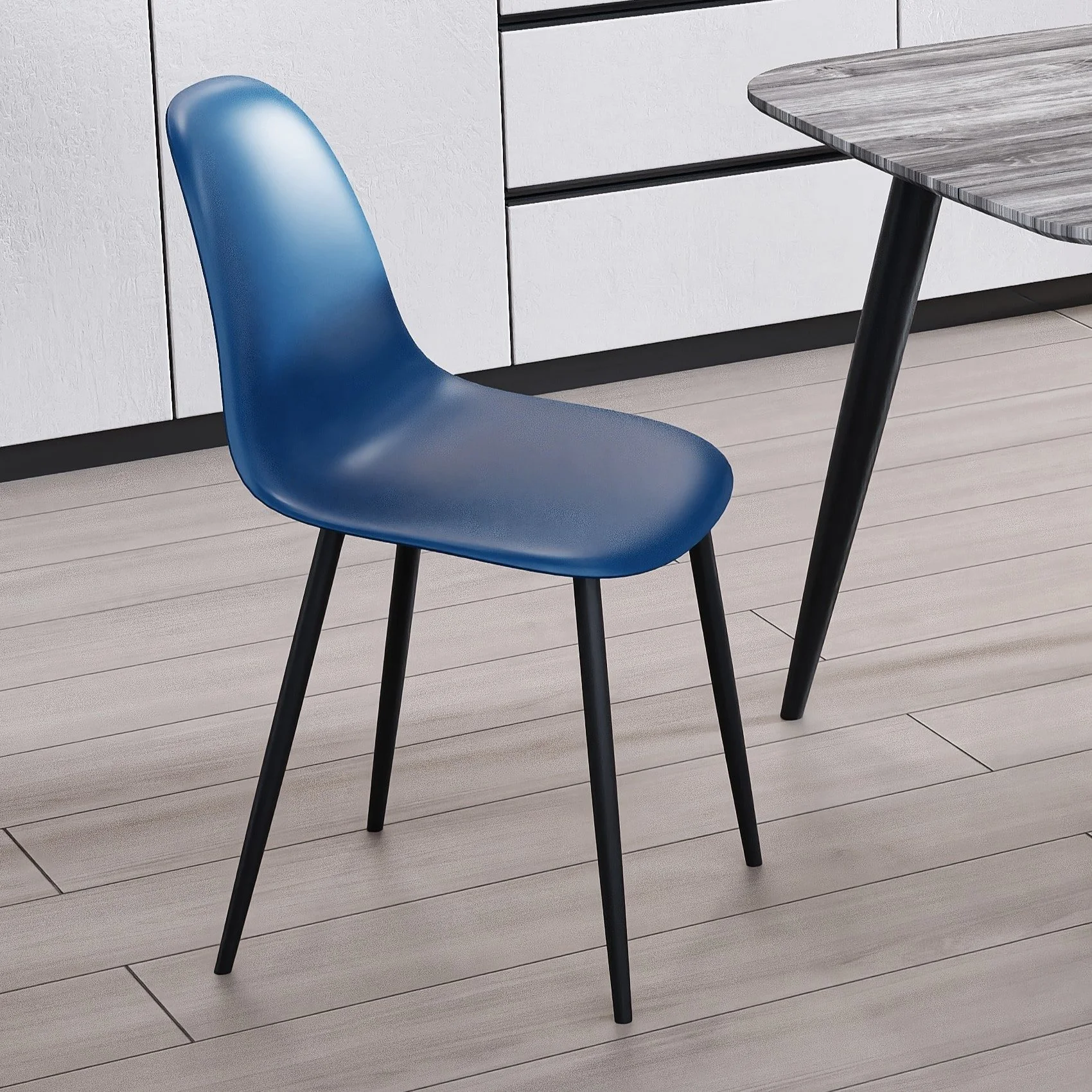 Core Products Core Aspen Curve Chair Set of 2 Blue Plastic Seats