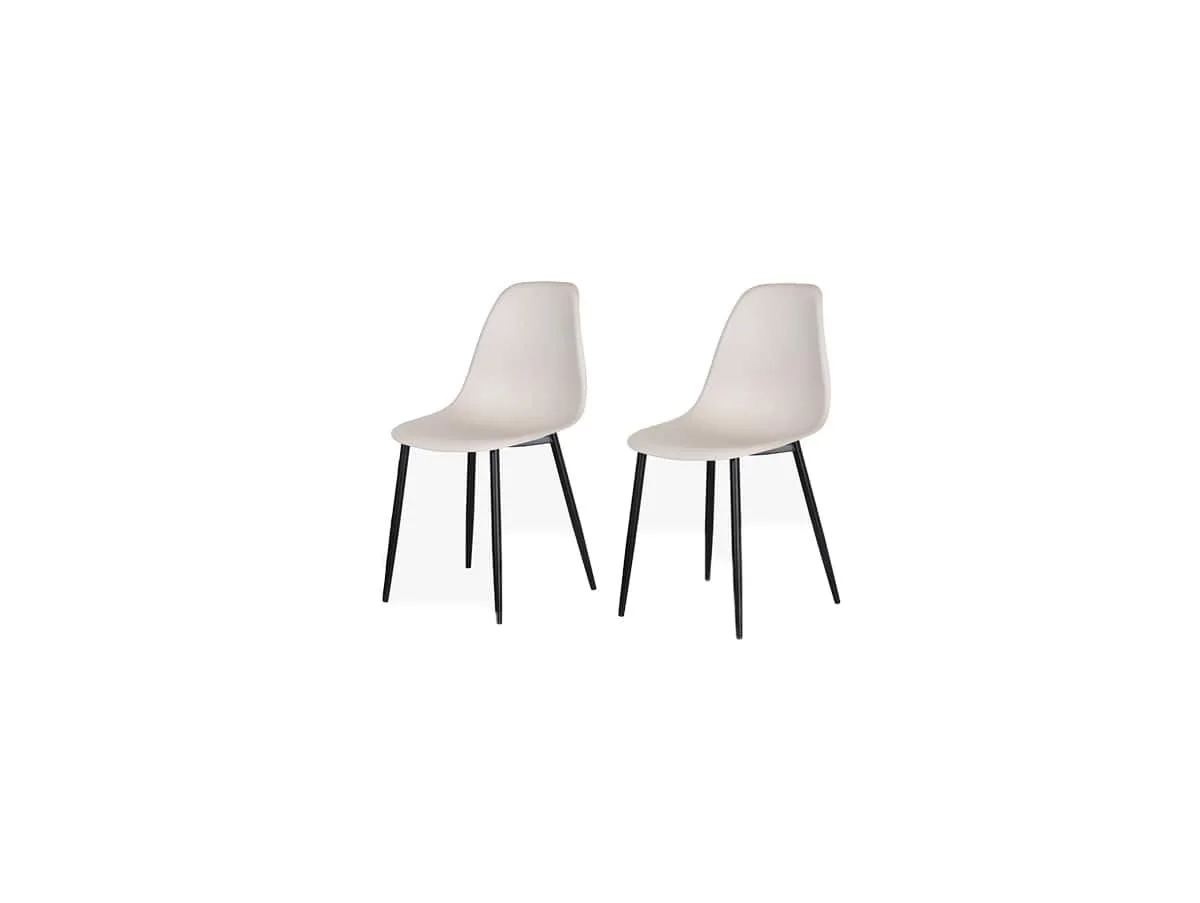 Core Core Aspen Curve Chair Set of 2 Calico Plastic Seats