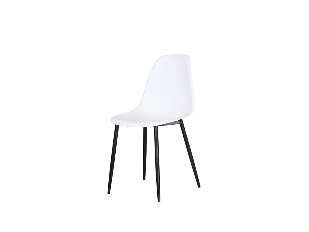 Core Products Core Aspen Curve Chair Set of 2 White Plastic Seats