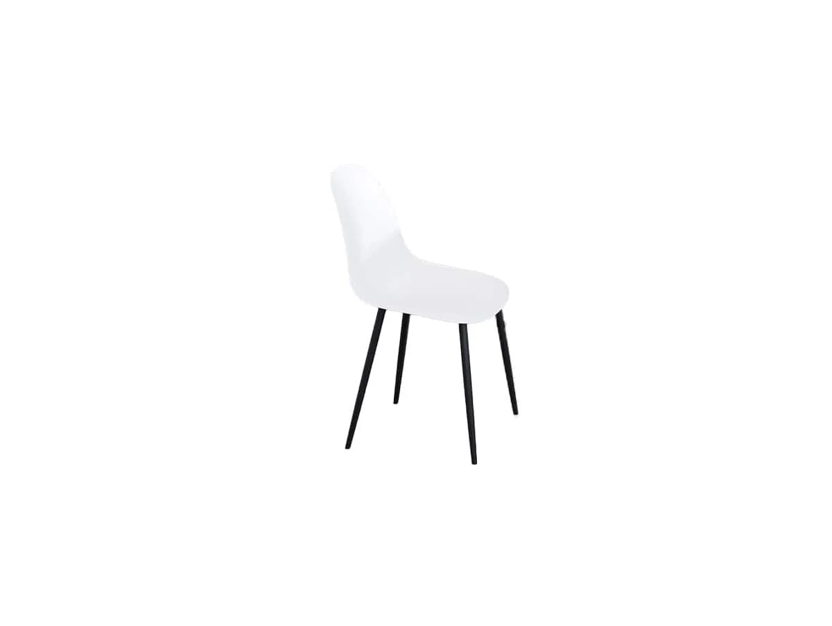 Core Products Core Aspen Curve Chair Set of 2 White Plastic Seats