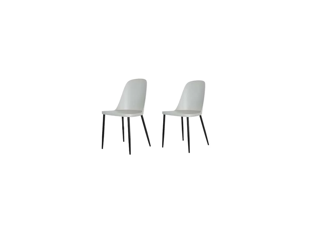 Core Products Core Aspen Duo Chair Set of 2 Grey Plastic Seats