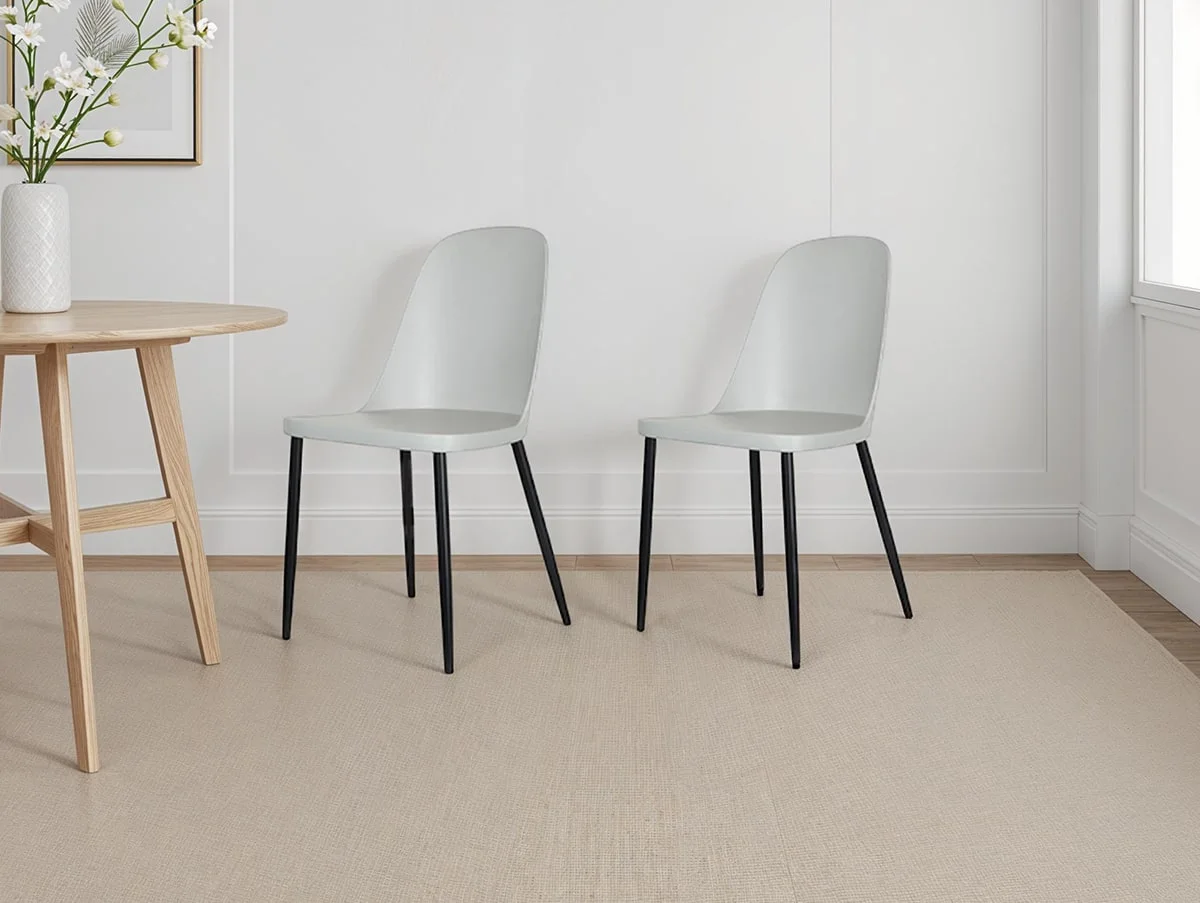 Core Products Core Aspen Duo Chair Set of 2 Grey Plastic Seats