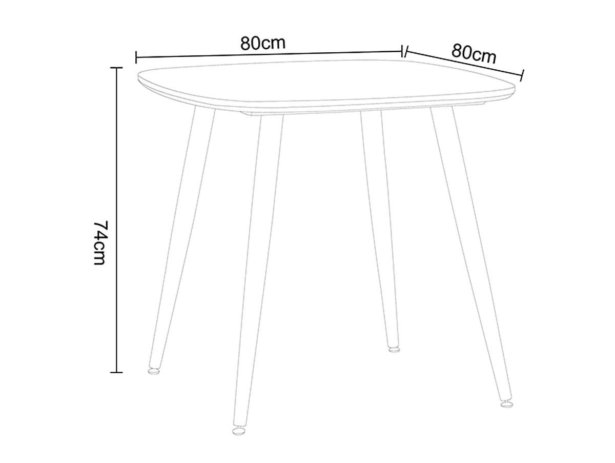 Core Products Core Aspen Square Grey Oak Dining Table