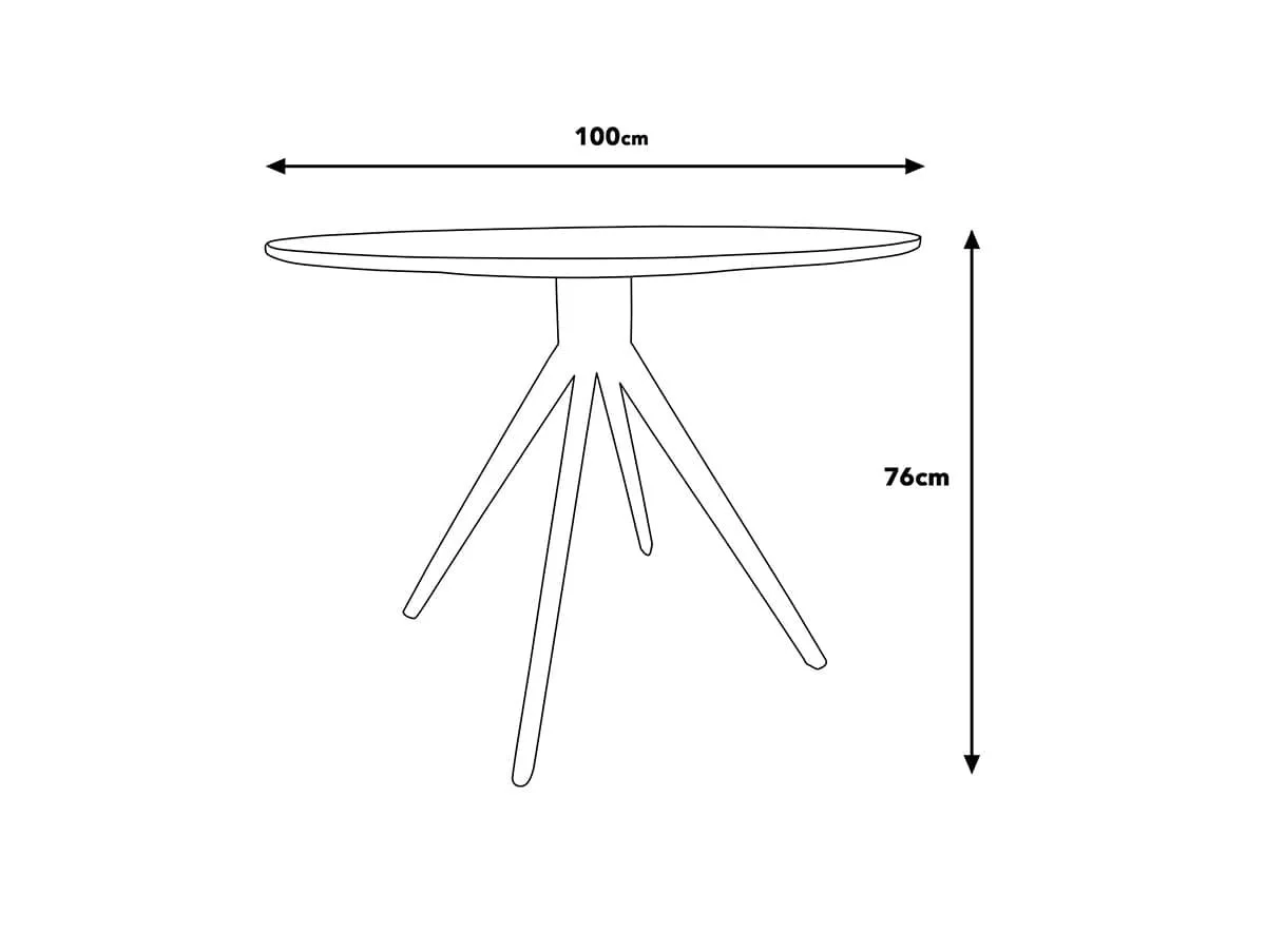 Core Core Aspen Round White Dining Table