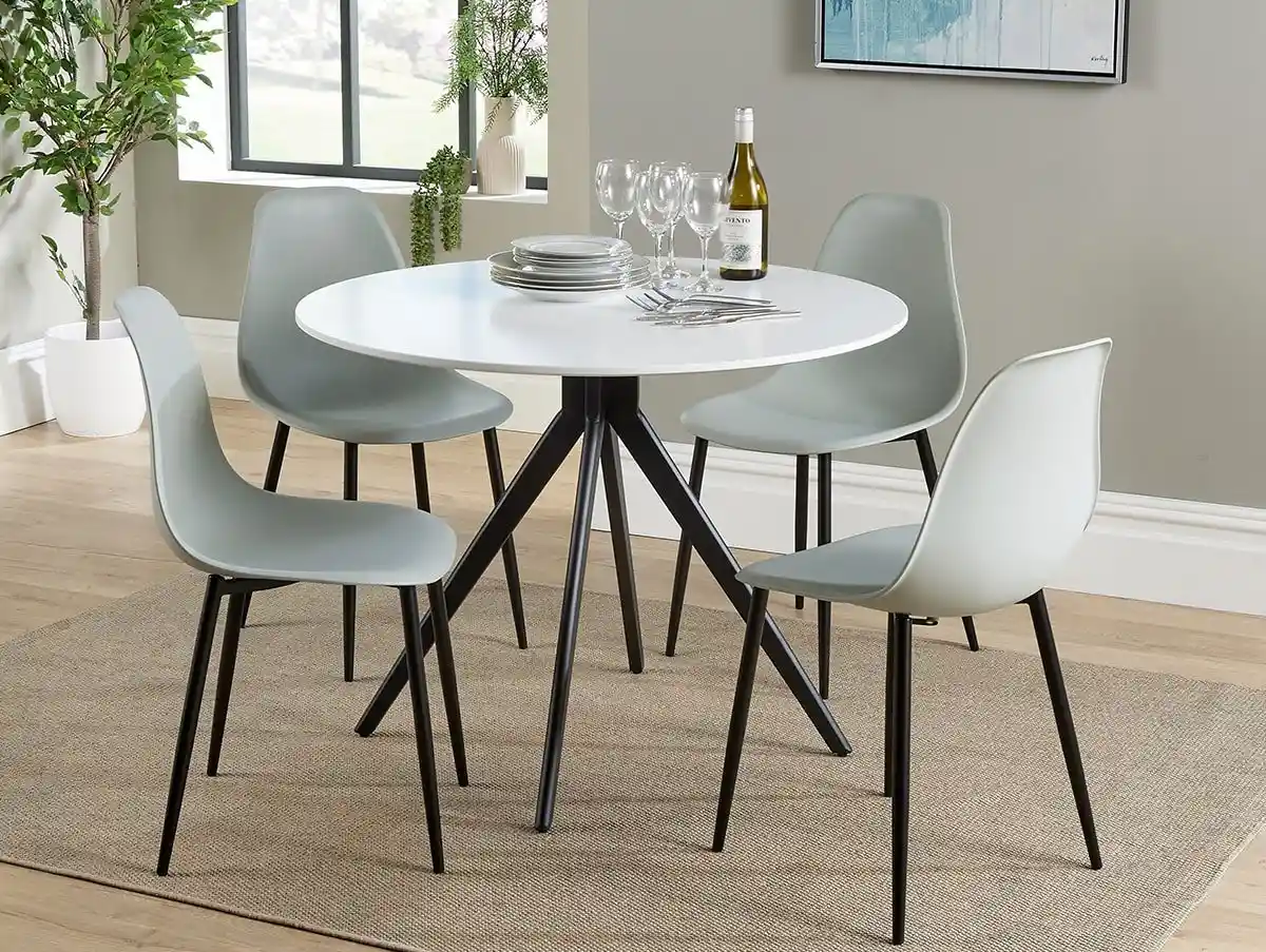 Core Core Aspen Round White Dining Table