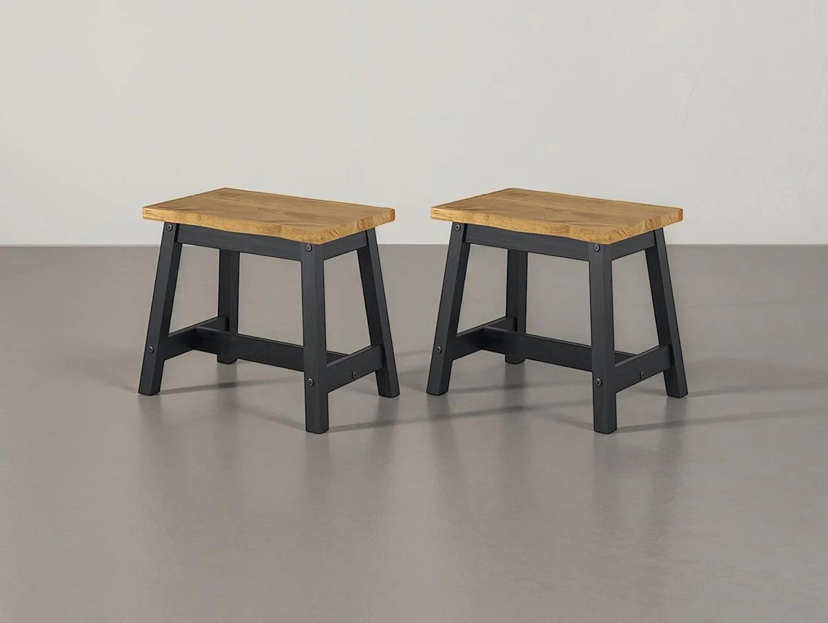 Core Core Corona Black Set of 2 Edge Small Dining Bench