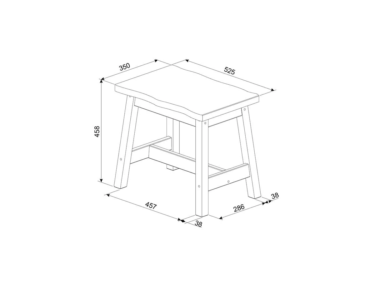 Core Core Corona Black Set of 2 Edge Small Dining Bench