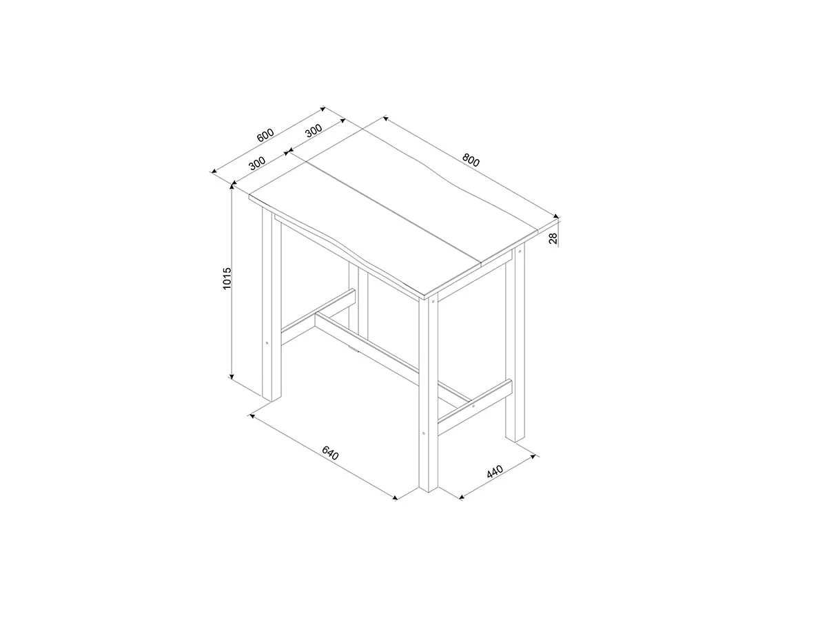 Core Core Corona Black Small Rectangular Dining Set