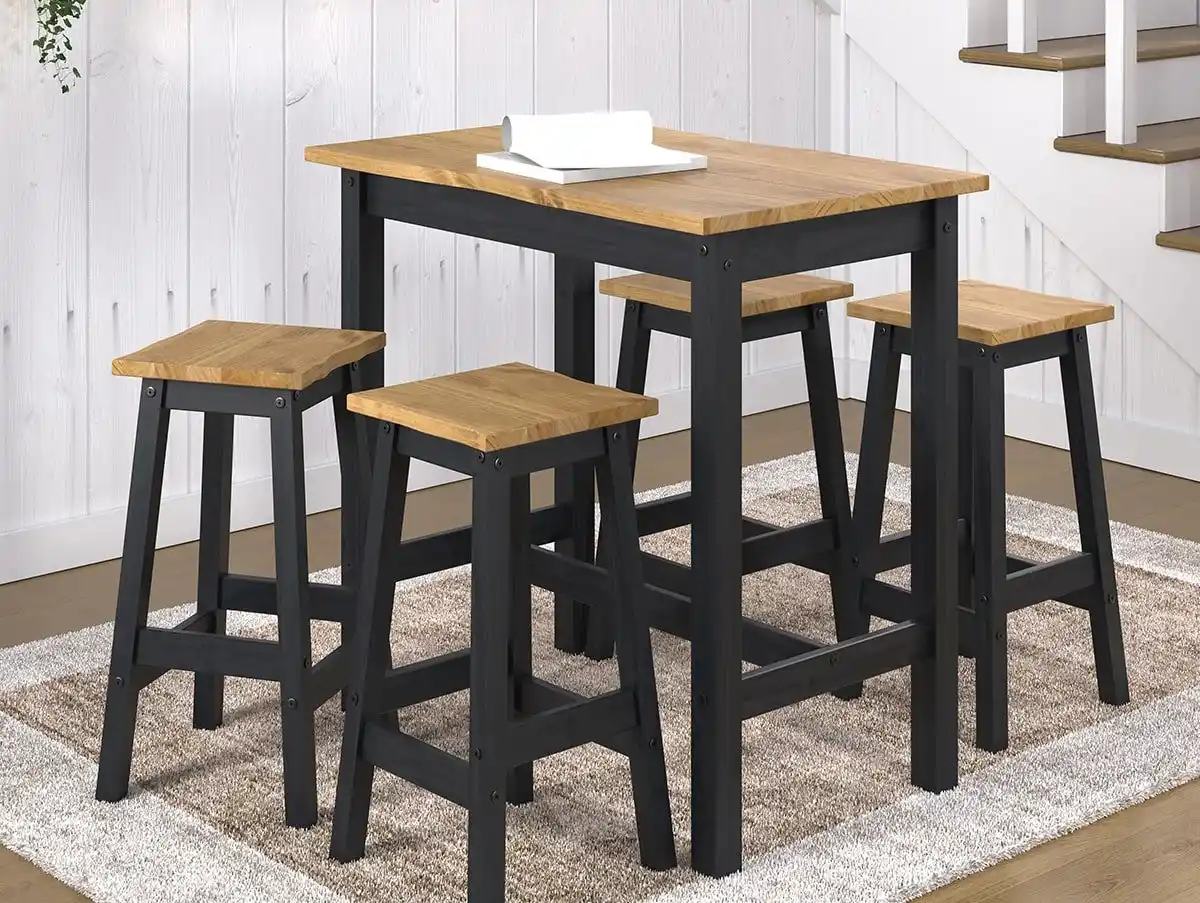 Core Core Corona Black Large Rectangular Dining Set