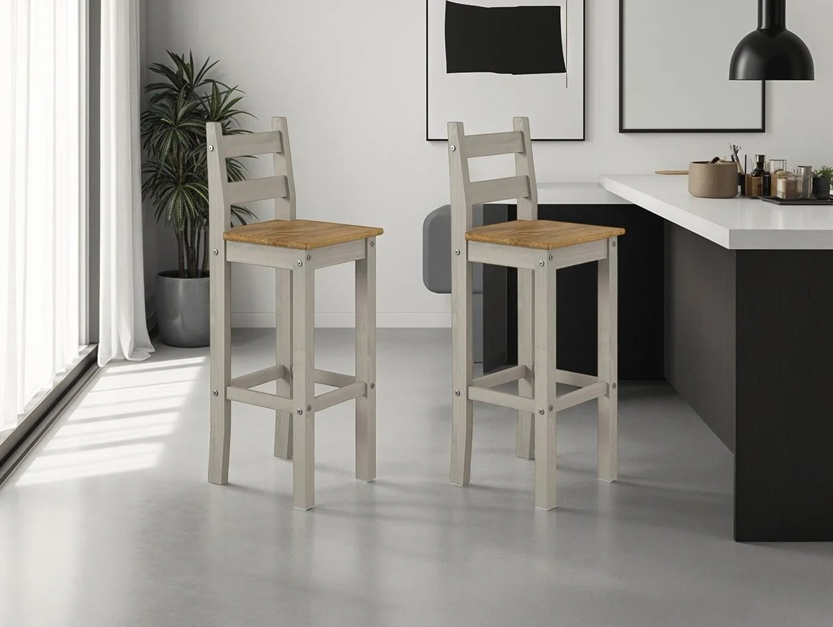 Core Core Corona Grey Set of 2 High Dining Chair