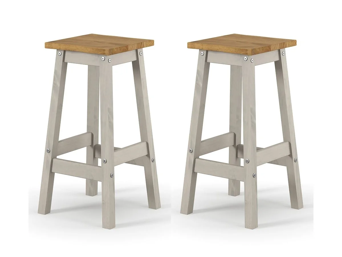 Core Core Corona Grey Set of 2 Edge High Breakfast Stool
