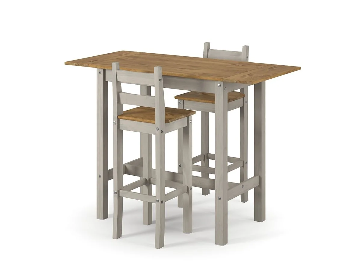 Core Core Corona Grey Drop Leaf Rectangular Dining Table and Chairs Set