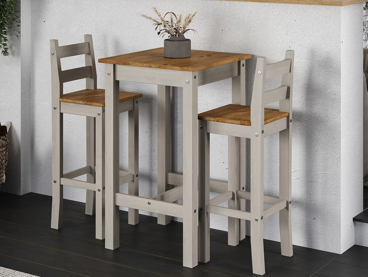 Core Products Core Corona Grey Small Rectangular Dining Table and Chairs Set