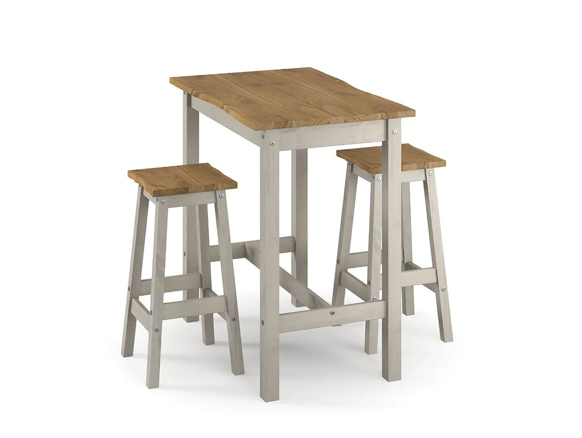 Core Core Corona Grey and Waxed Pine Large Rectangular Dining Set