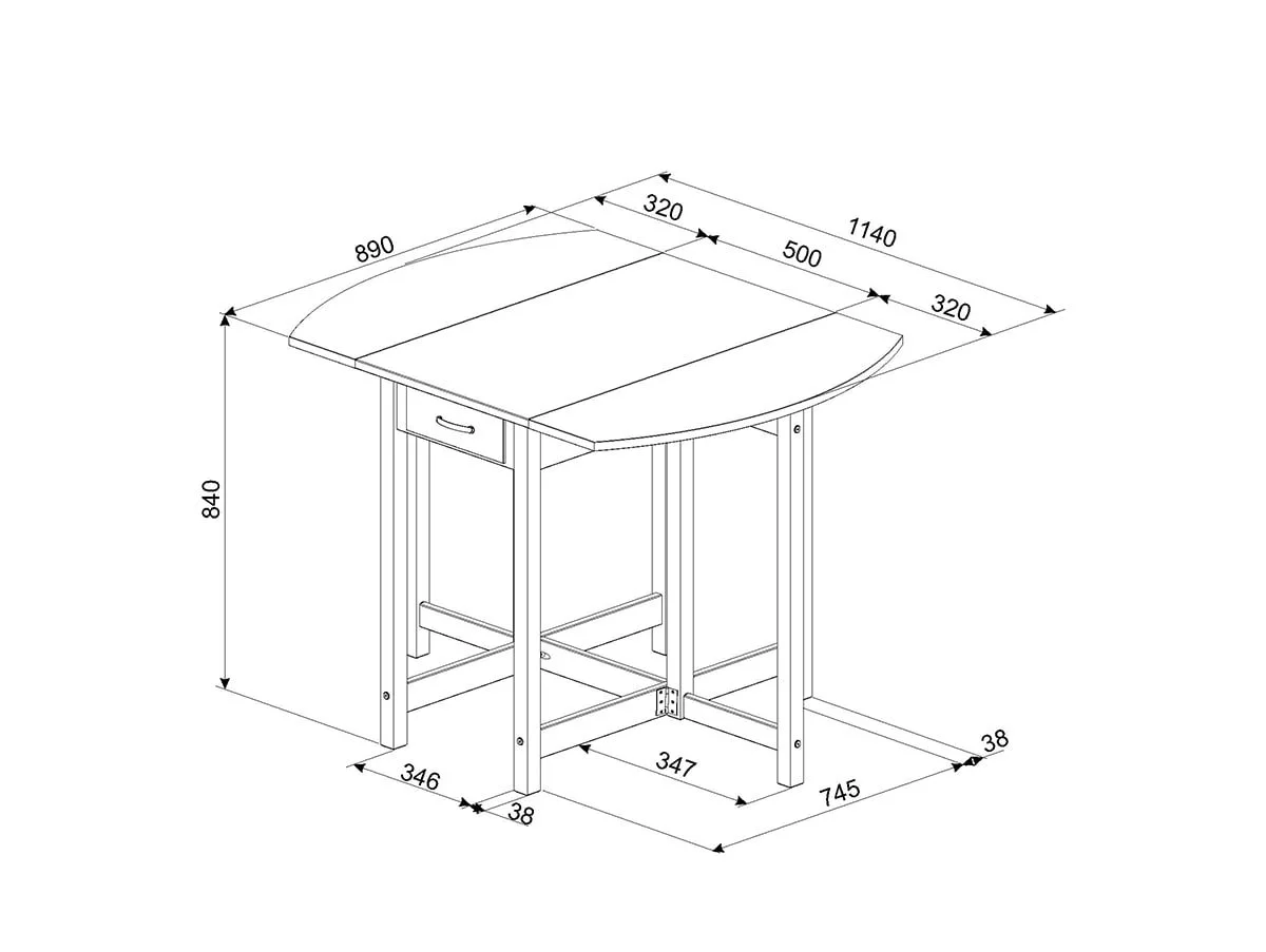 Core Products Core Corona Grey Oval Drop leaf Dining Table & 2 Stool Set