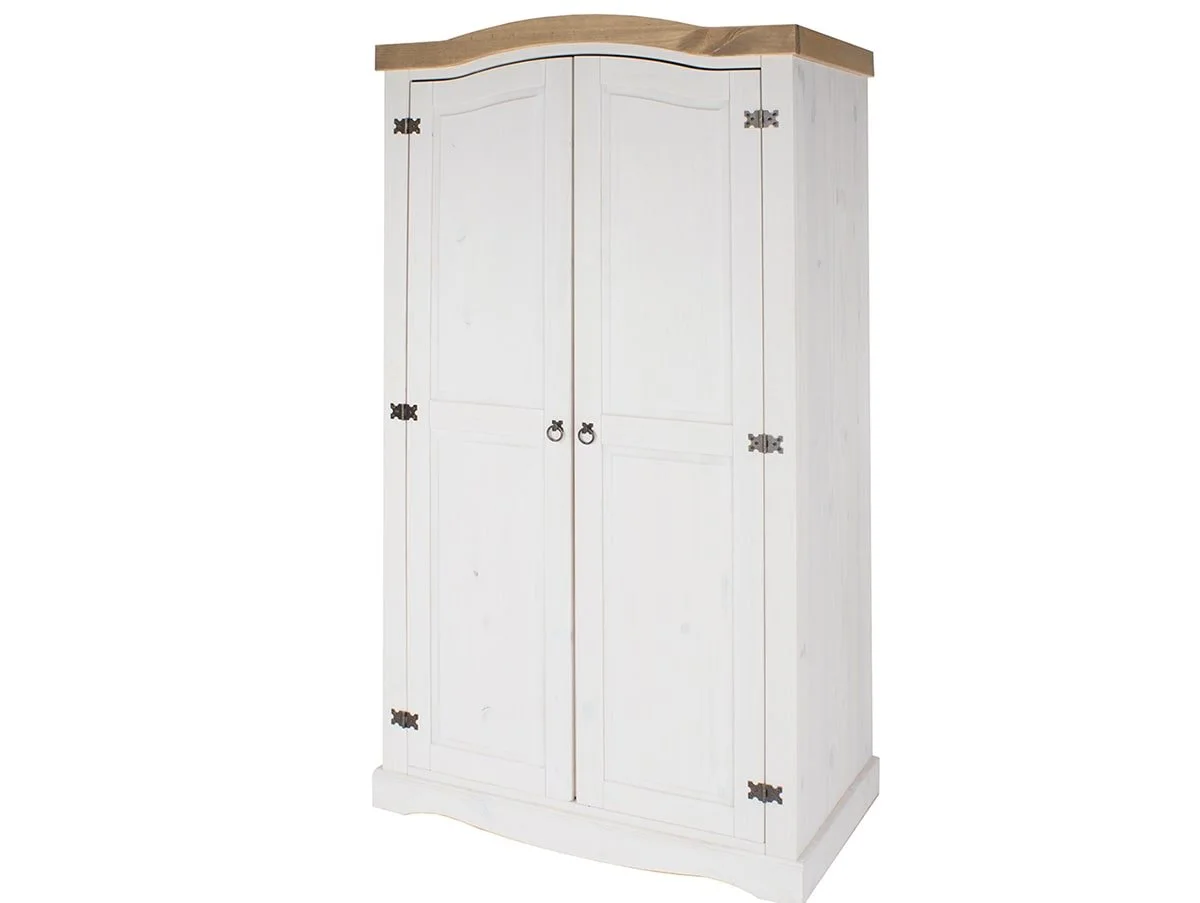 Core Products Core Corona White Wax 2 Door Wardrobe
