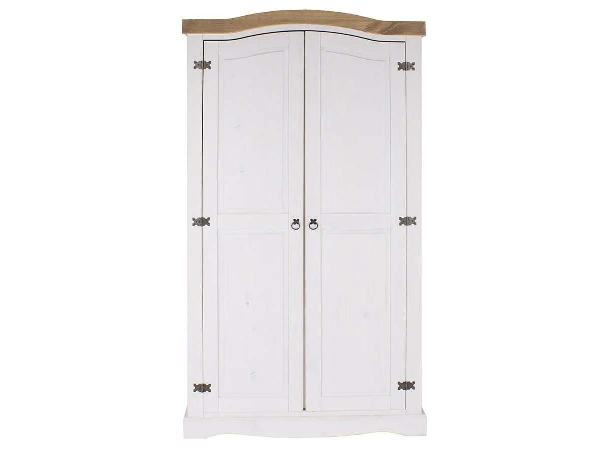 Core Products Core Corona White Wax 2 Door Wardrobe