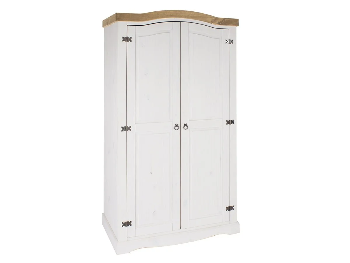Core Products Core Corona White Wax 2 Door Wardrobe