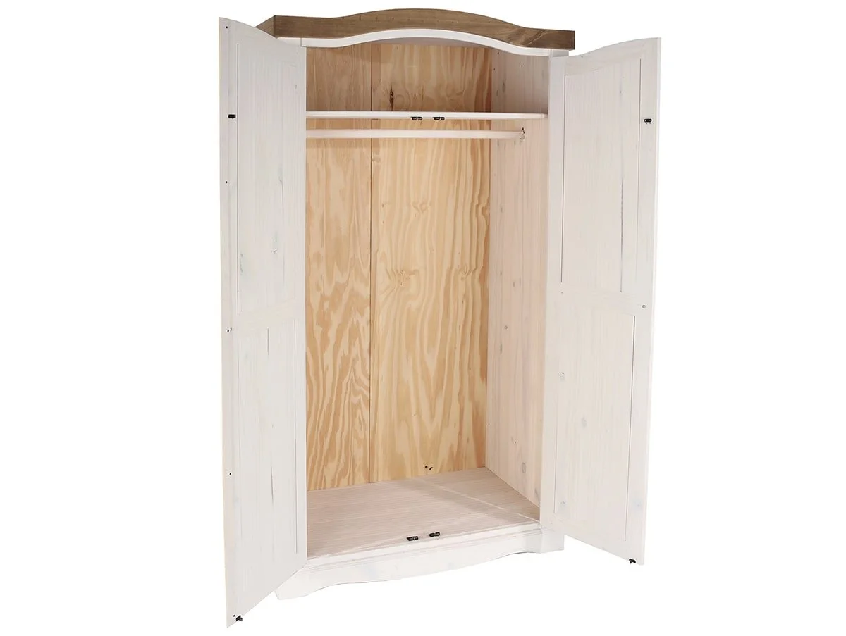 Core Core Corona White Wax 2 Door Wardrobe