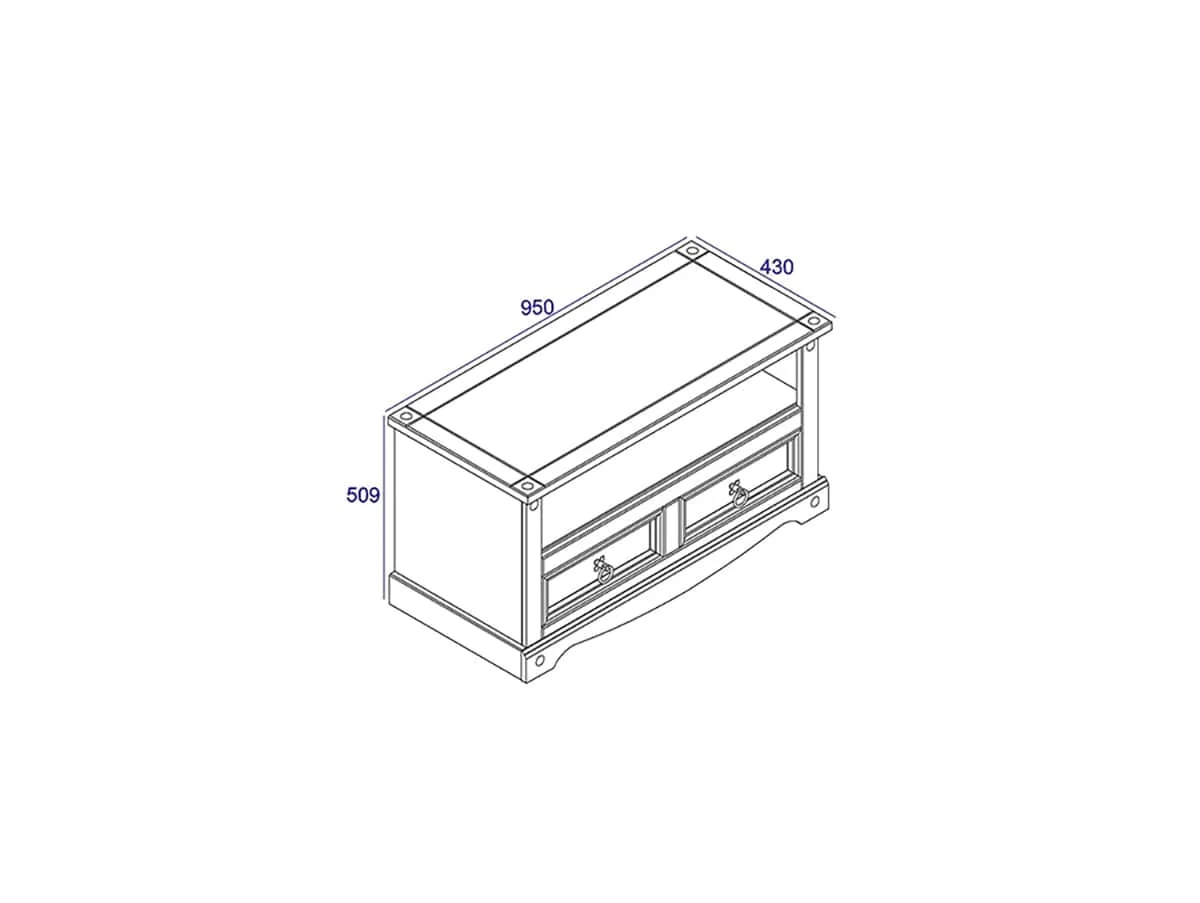 Core Core Corona White Wax TV Unit