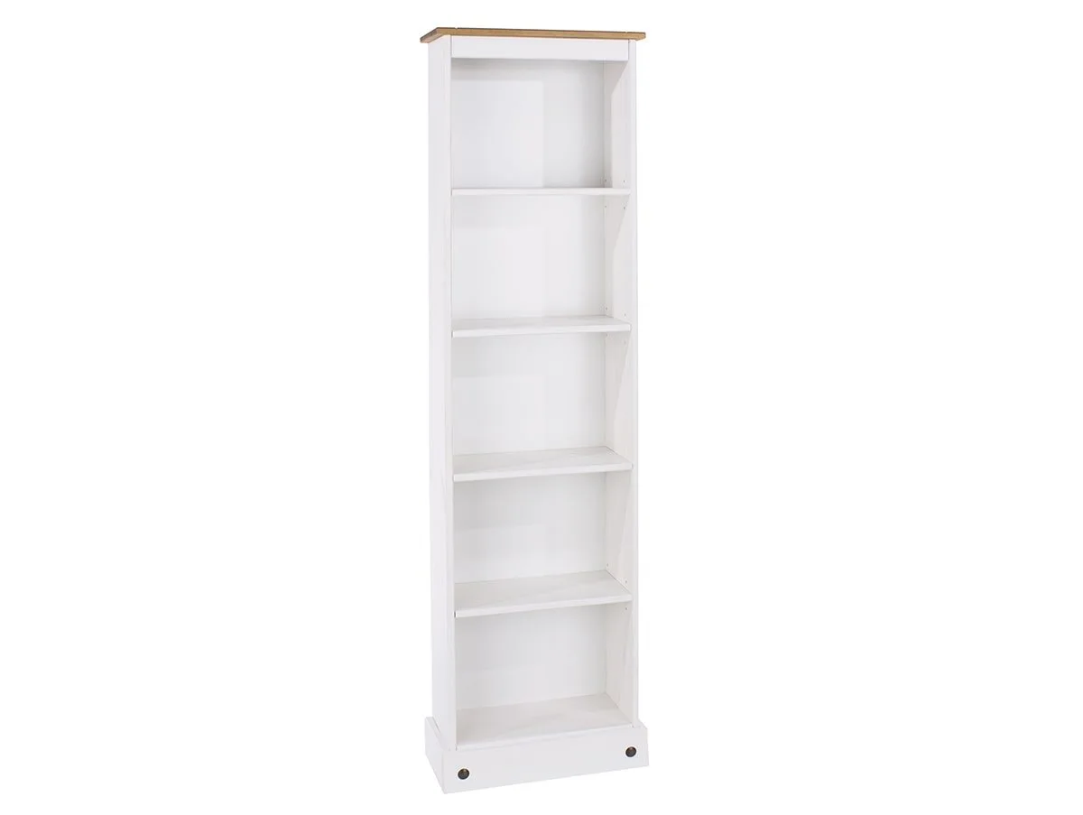 Core Core Corona White Wax Wooden Tall Bookcase