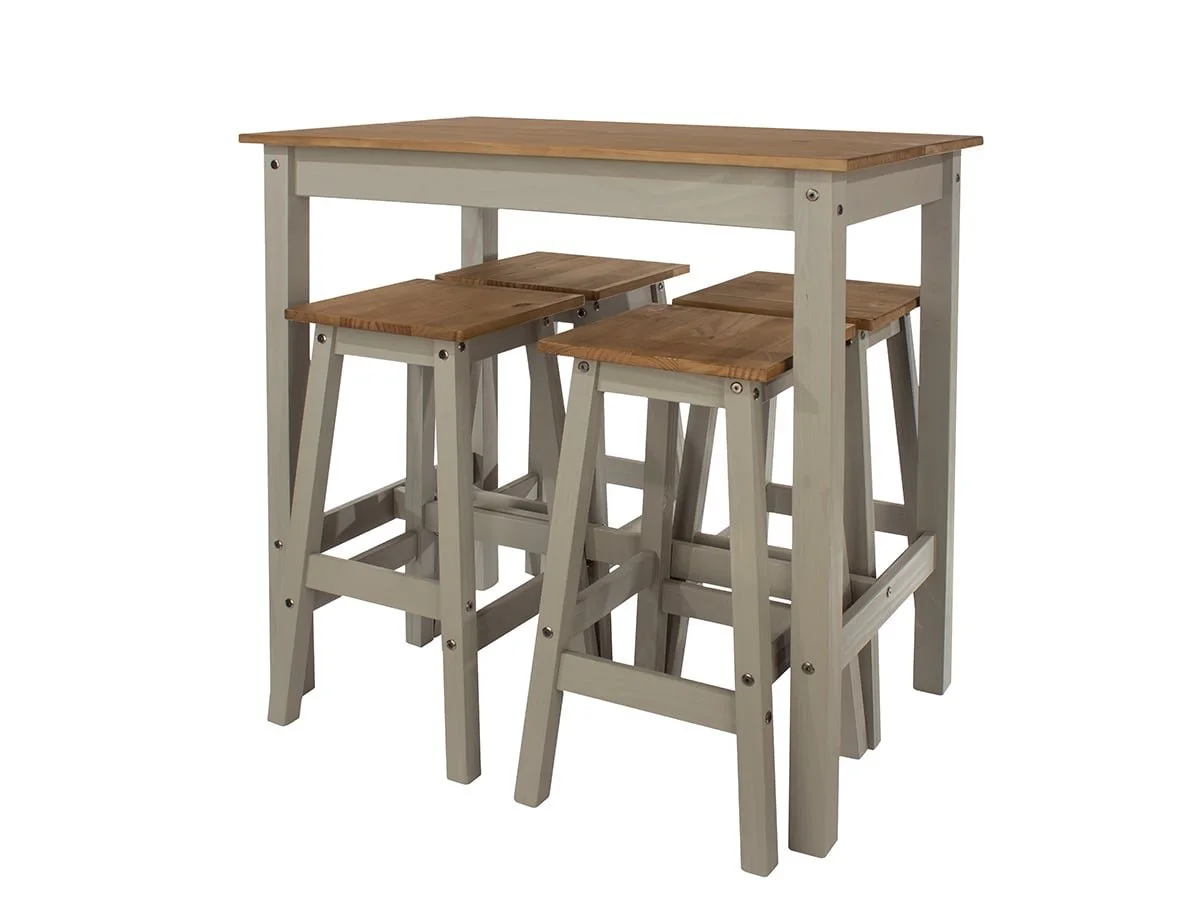 Core Core Linea Grey Dining Table and 4 Chair Set