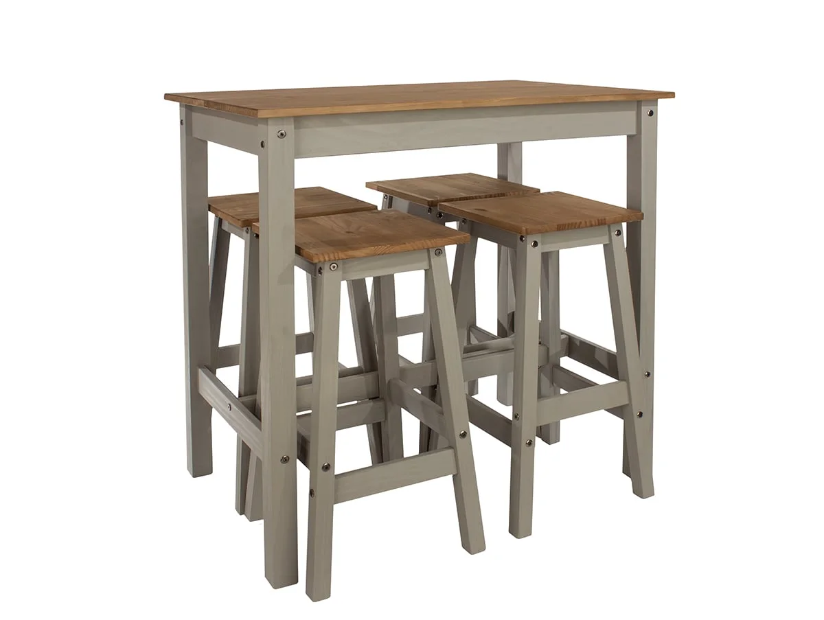 Core Products Core Linea Grey Dining Table and 4 Chair Set