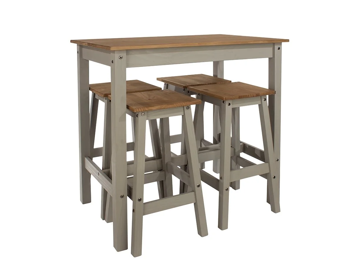 Core Core Linea Grey Dining Table and 4 Chair Set