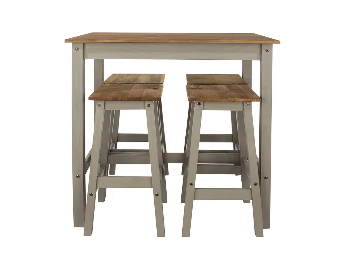 Core Core Linea Grey Dining Table and 4 Chair Set
