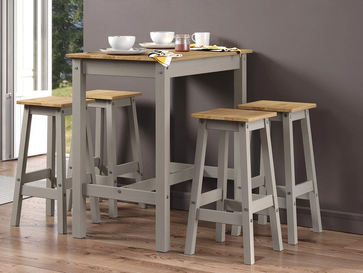 Core Core Linea Grey Dining Table and 4 Chair Set