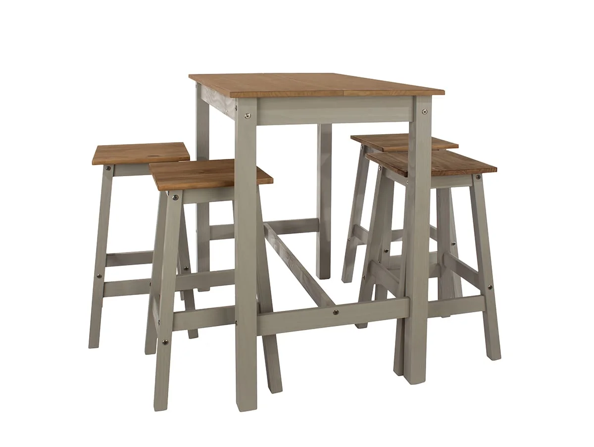 Core Products Core Linea Grey Dining Table and 4 Chair Set
