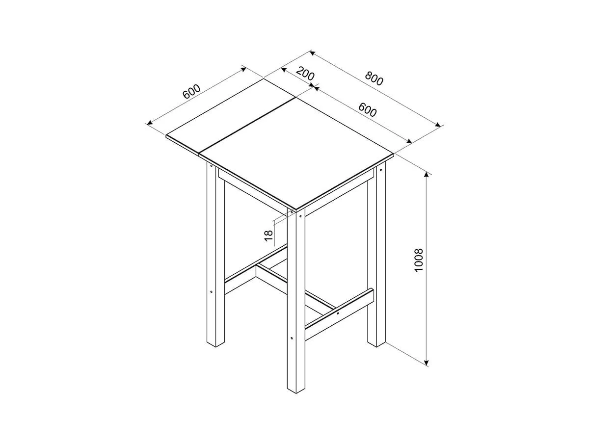 Core Core Linea Grey Drop Leaf Dining Table & 2 Stool Set