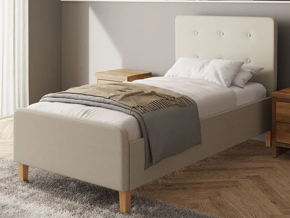 GFW Clearance - GFW Ashbourne 3ft Single Natural Fabric Ottoman Bed Frame