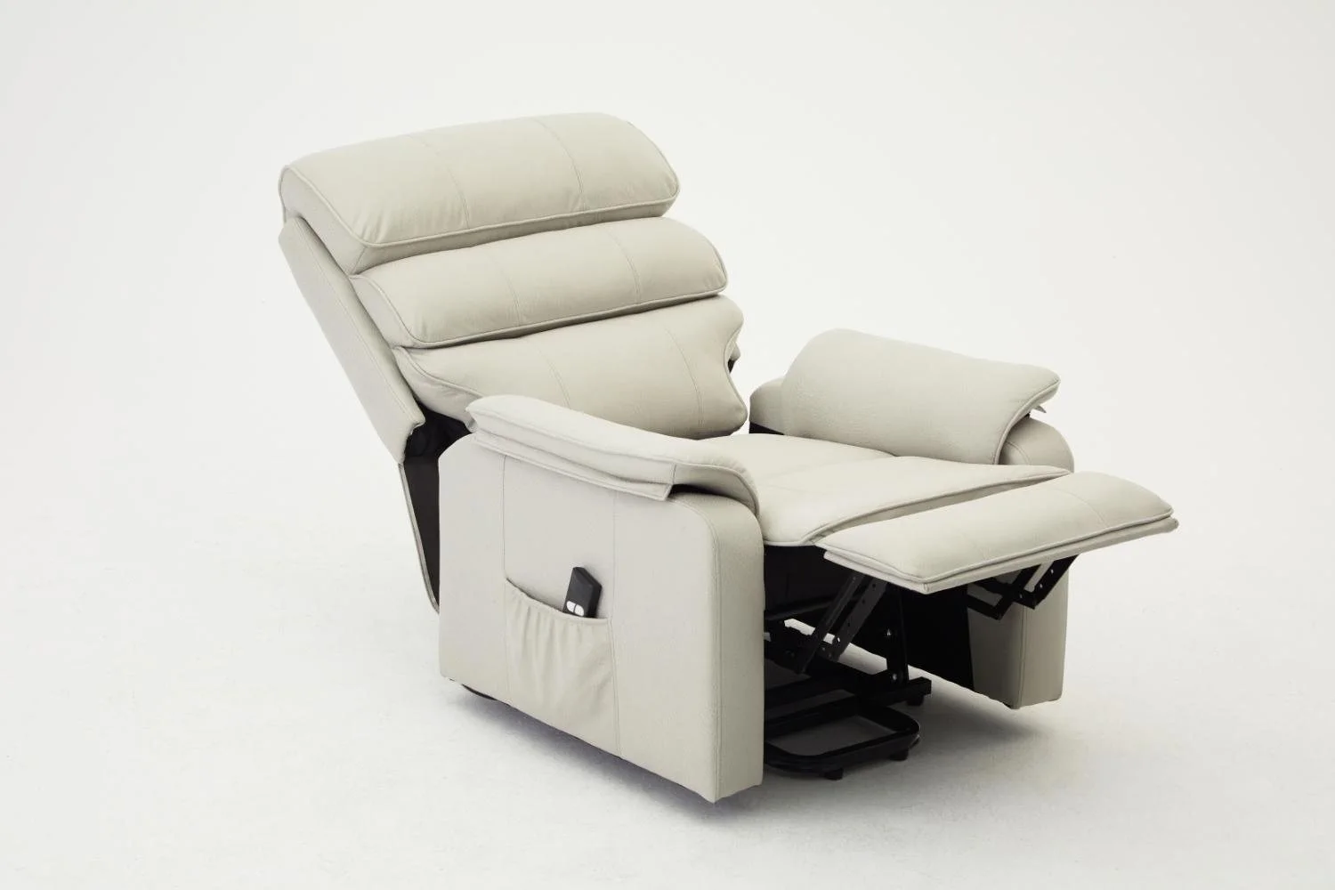 TGC TGC Blair Single Motor Light Grey Air Leather Riser Recliner Chair