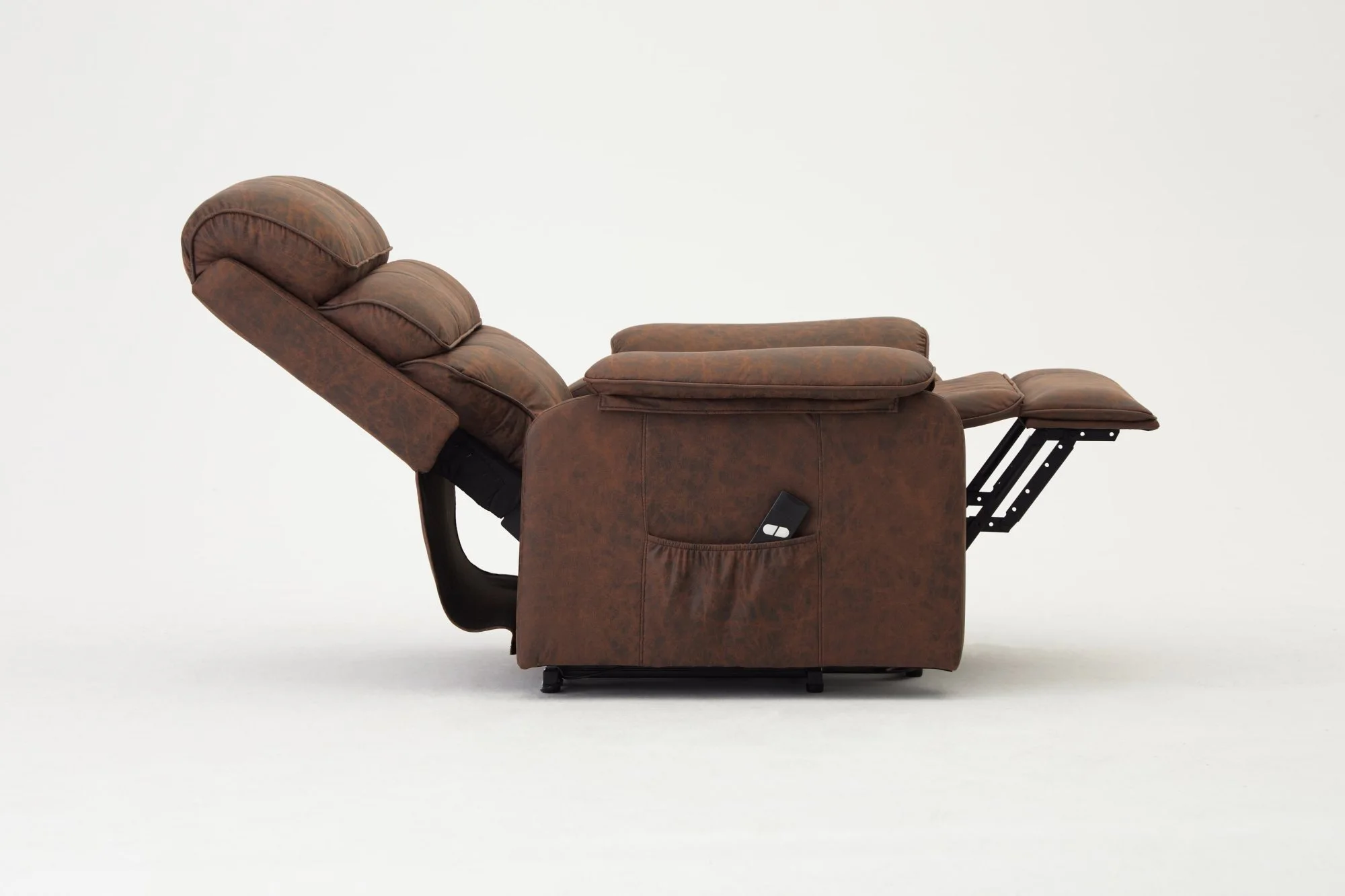TGC TGC Lewis Single Motor Brown Air Faux Leather Riser Recliner Chair