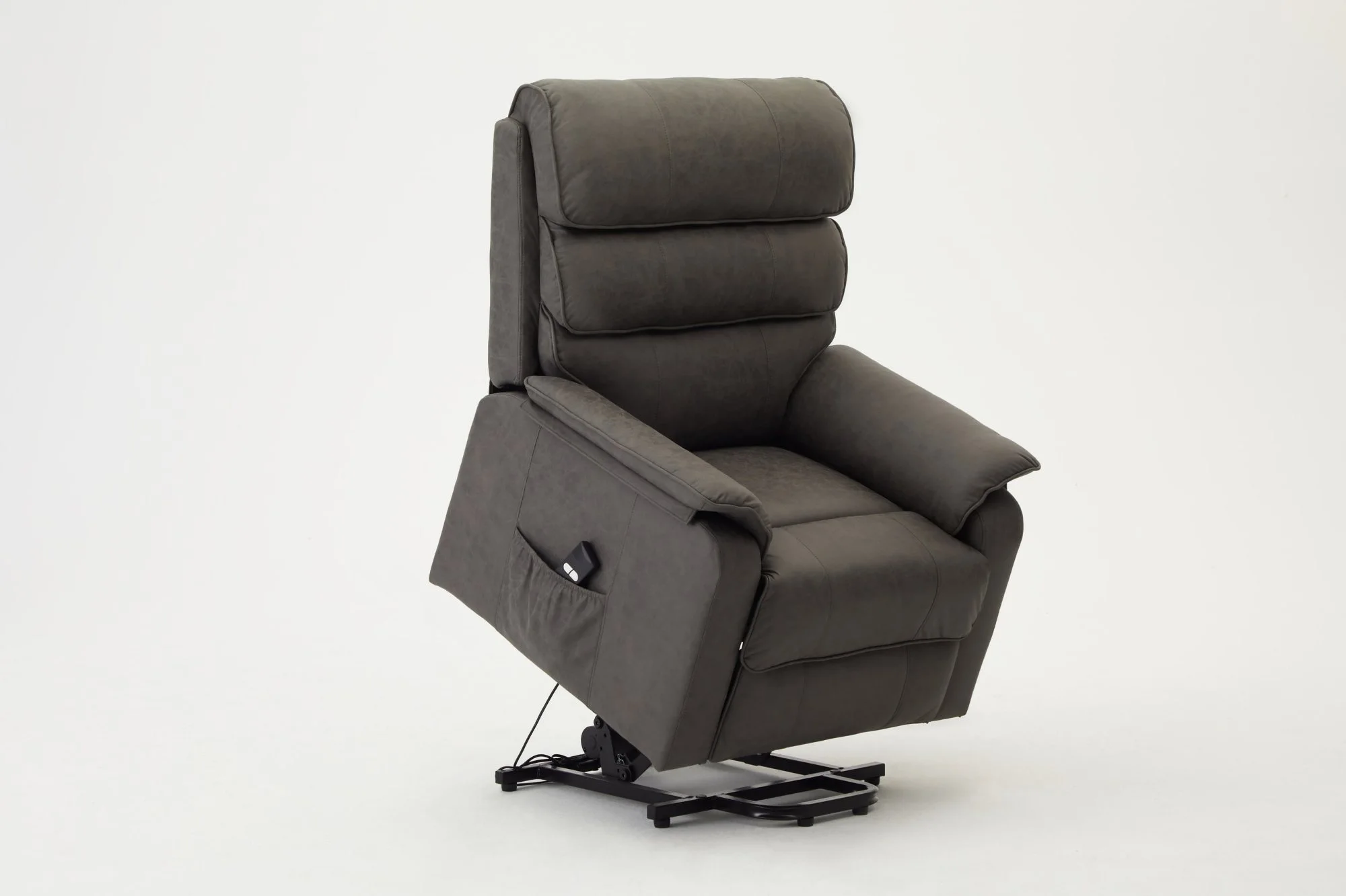 TGC TGC Lewis Single Motor Dark Grey Fabric Riser Recliner Chair