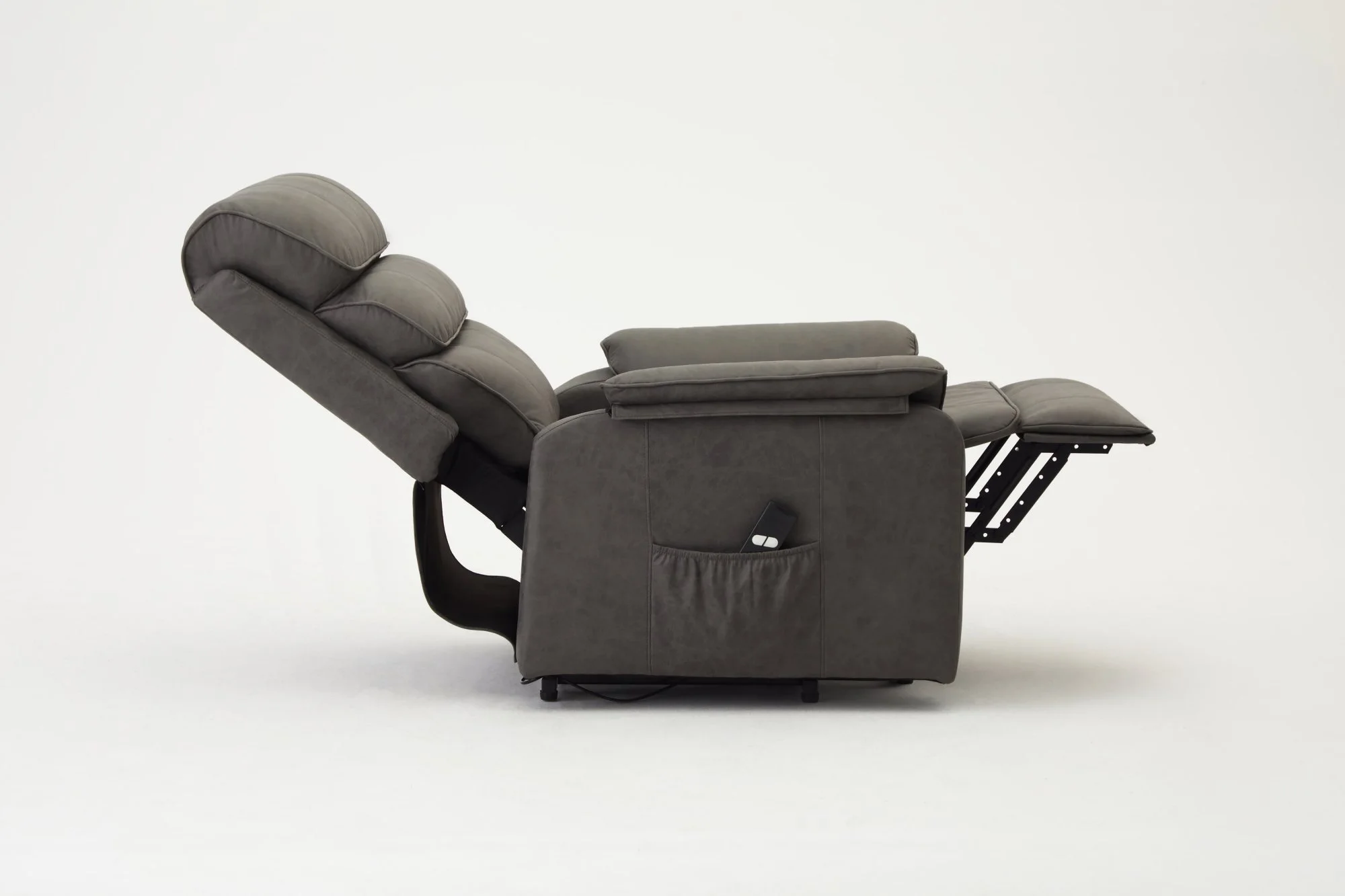 TGC TGC Lewis Single Motor Dark Grey Fabric Riser Recliner Chair