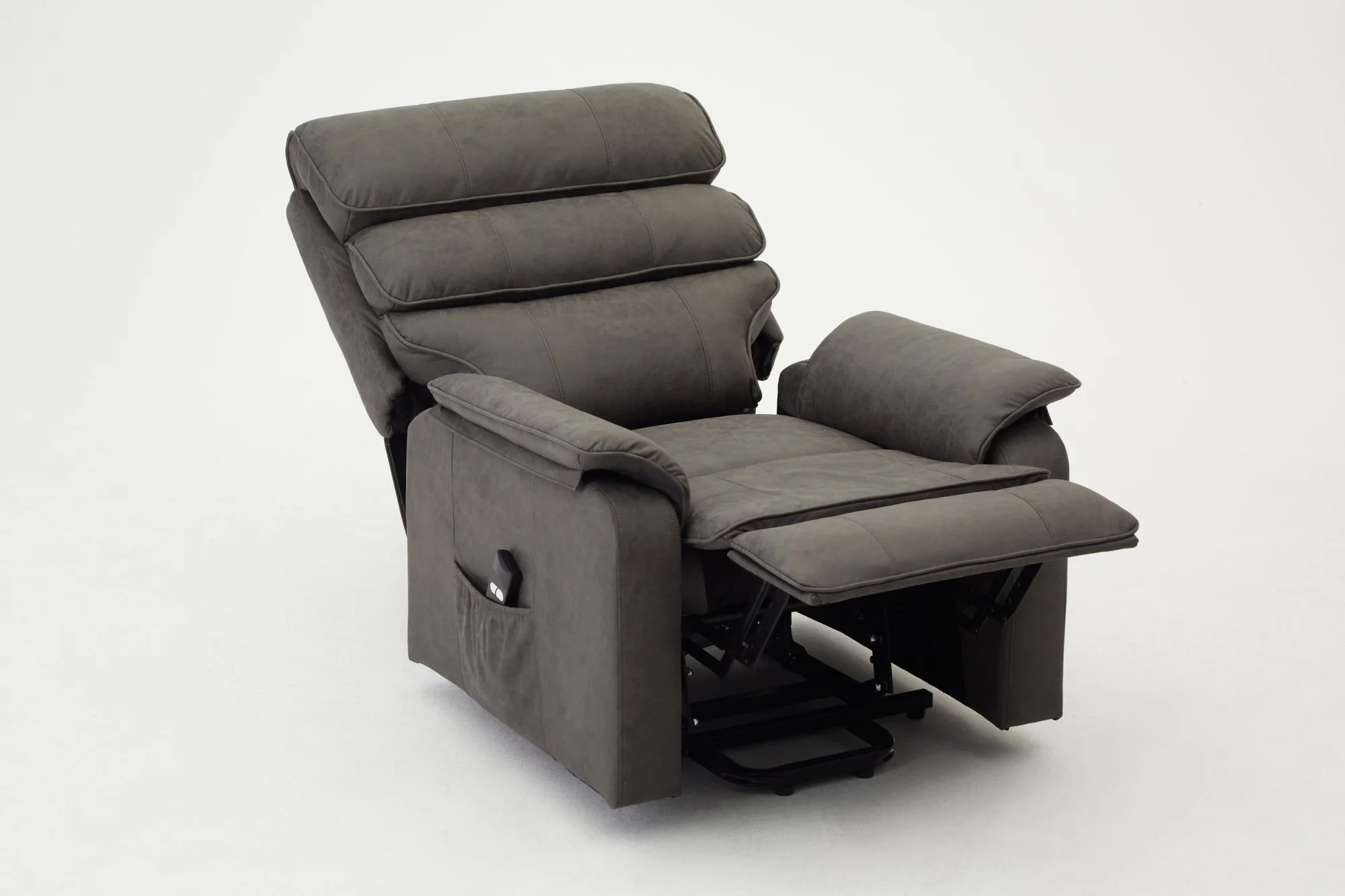 TGC TGC Lewis Single Motor Dark Grey Fabric Riser Recliner Chair