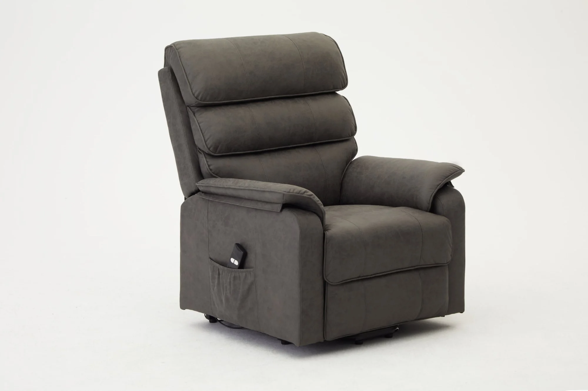 TGC TGC Lewis Single Motor Dark Grey Fabric Riser Recliner Chair