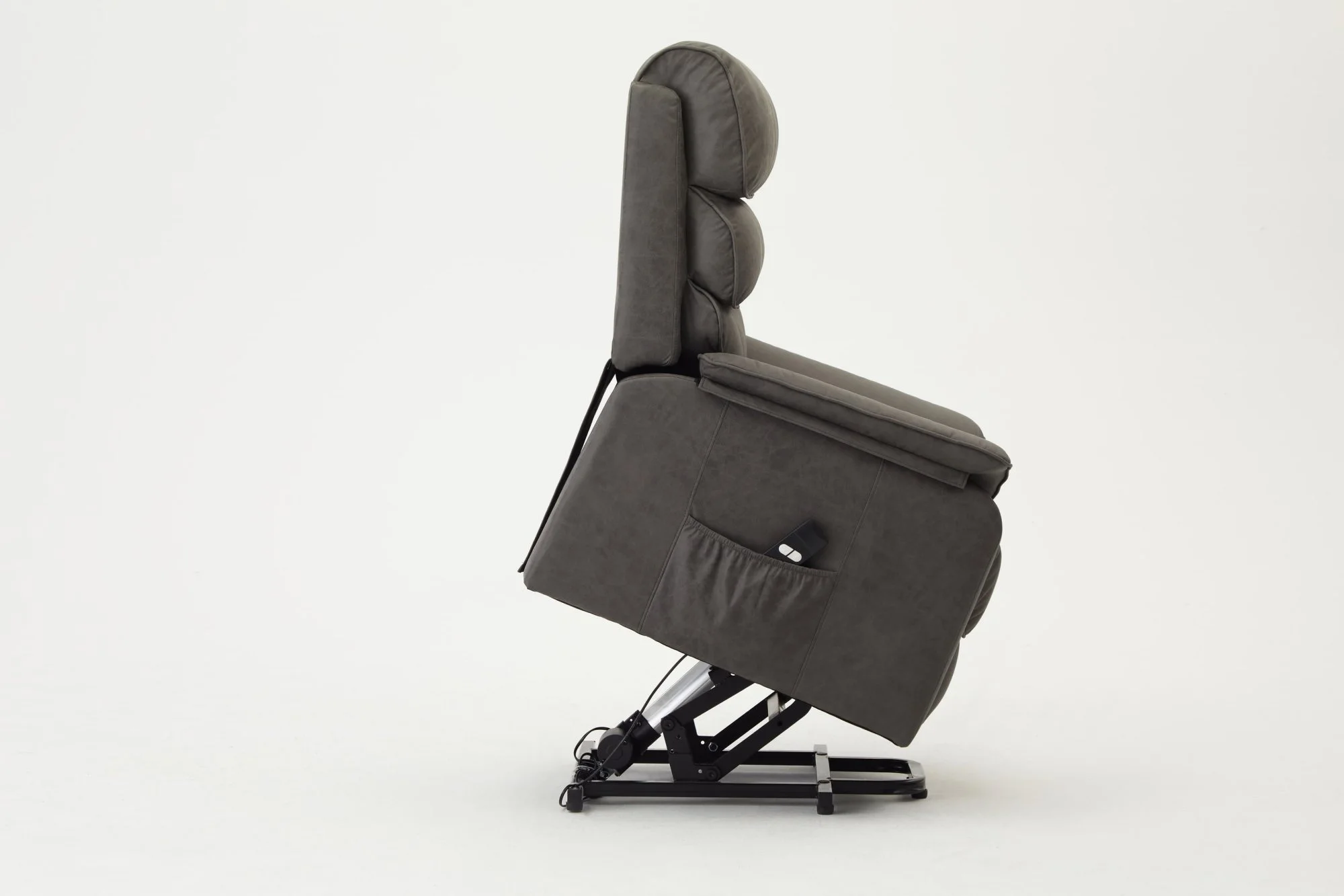 TGC TGC Lewis Single Motor Dark Grey Fabric Riser Recliner Chair