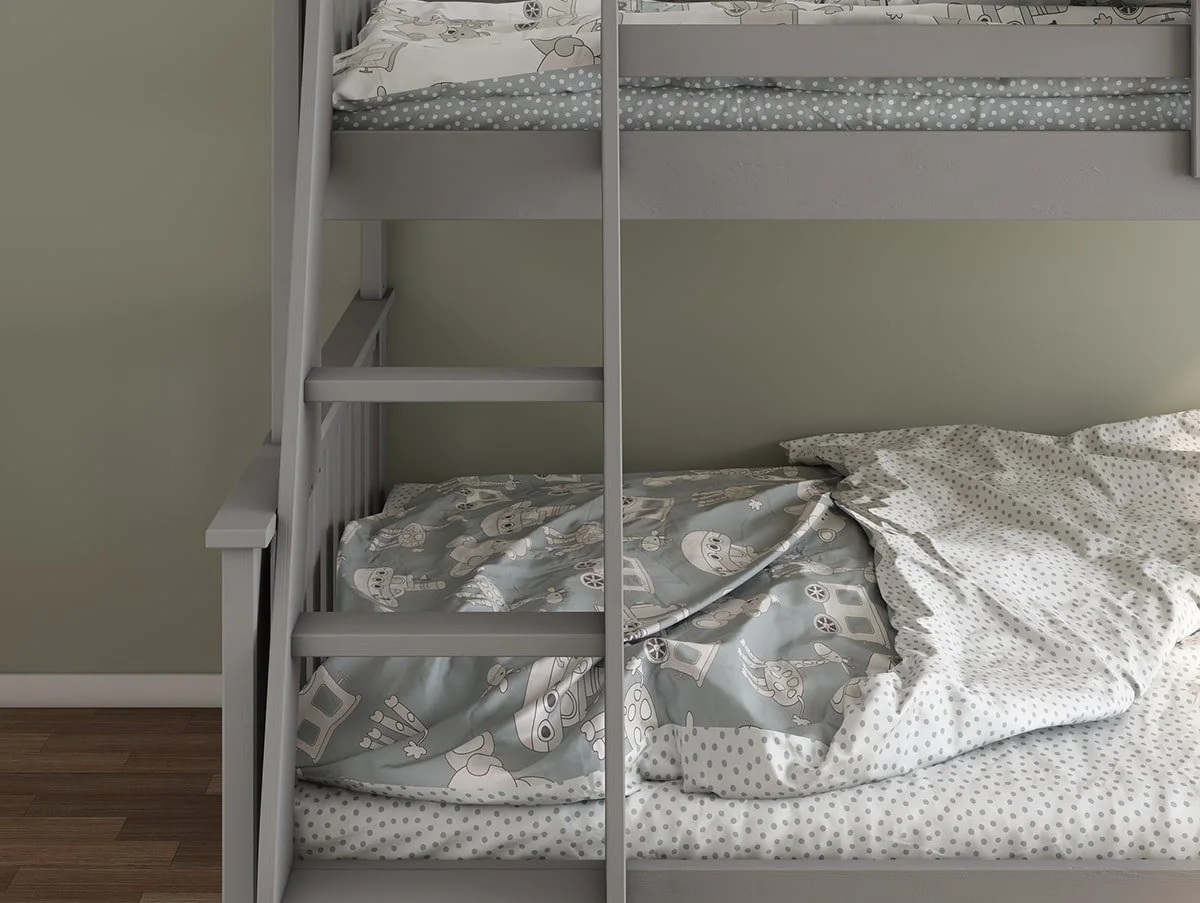 Bedmaster Bedmaster Carra 3ft Grey Triple Bunk Bed Frame