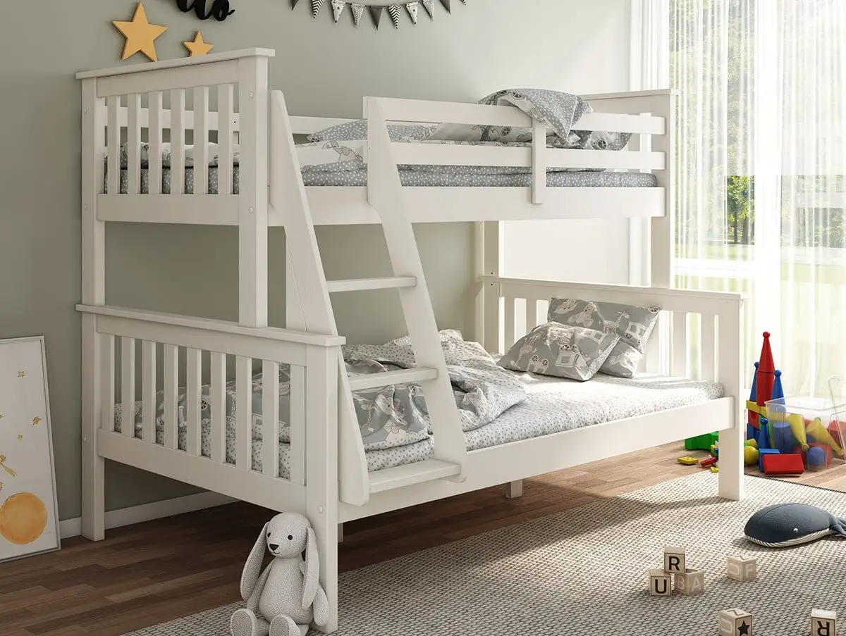 Bedmaster Bedmaster Carra 3ft White Triple Bunk Bed Frame