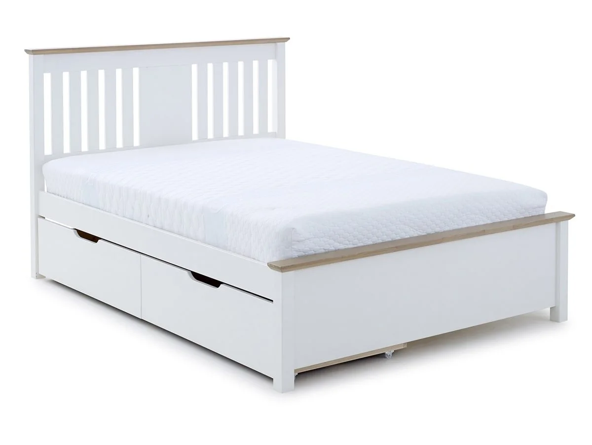 Bedmaster Bedmaster Chester Stone White Wooden Bed Frame